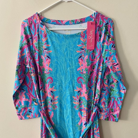 Lilly Pulitzer UPF 50+ Carabella Chillylilly Midi Dress NWT - Picture 8 of 10